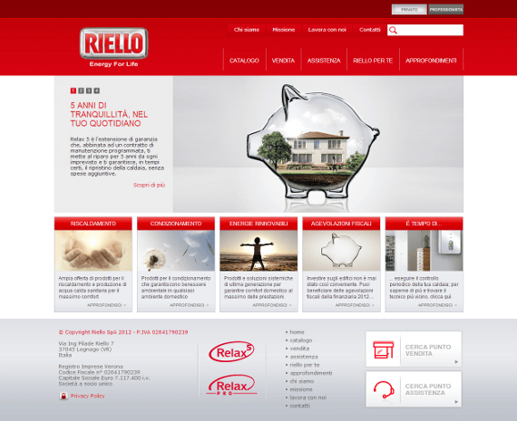 Homepage Riello.it