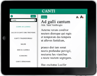 Canti versione iPad