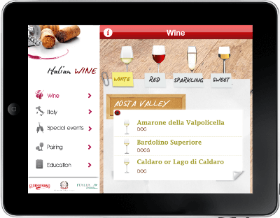 Italian Wine versione iPad