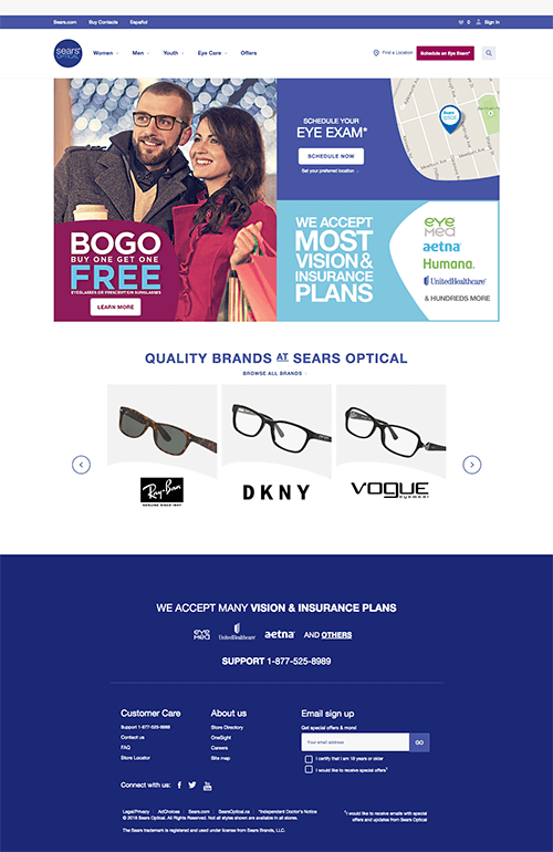 Dkny glasses sears top